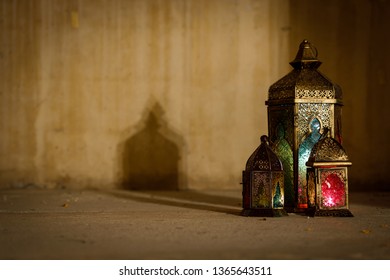 Ramadan lantern welcoming Ramadan Kareem