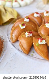Ramadan Sweets, Qatayef, Arabic dessert, Lebanese Eid food, Katayef with Ashta pistachio and cheese