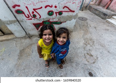 Ramallah, Palestine Territories, September 18th 2019 - Refugee kids in Palestine.
