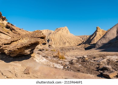 Rambla Las Salinas In The Desert Of Tabernas, Almería Province, Andalusia