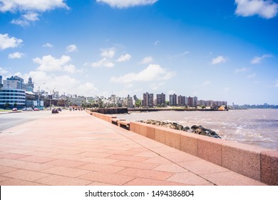 Rambla Of Montevideo By The Coast Of Uruguay.