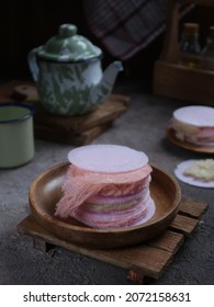 Rambut Nenek Or Arumanis Or Gulali, Is An Indonesian Cotton Candy, A Nostalgic Indonesian Food Of Crispy Pink Crackers With A Gulali Filling Made Of Granulated Sugar Cooked Until Hair Looks Like Hair