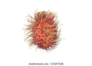 Rambutan Fruit Tropical Natural Red Hairy 