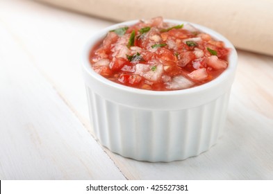 Ramekin With Salsa Fresca Sauce