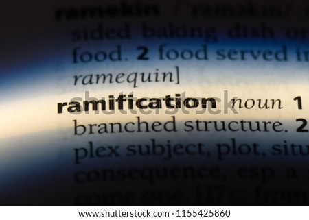 ramification word in a dictionary. ramification concept.