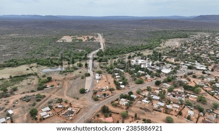 Ramotswa and Swartkopfontein Border Post in the south east of Botswana, Africa