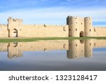 Ramparts of Aigues Mortes,  the amazing and famous medieval city in the Camargue, France
