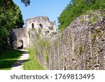 Ramparts of the Provins fortified medieval town 