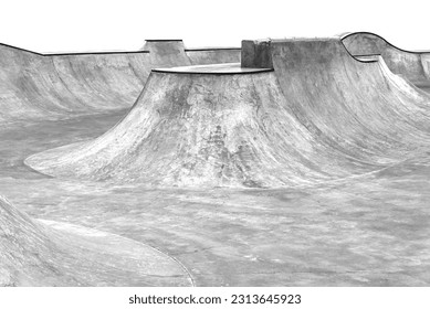 Ramps skatepark in the recreation park. Free skate park. - Powered by Shutterstock