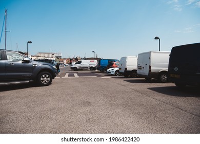 Ramsgate, Kent | UK -  2021.05.29: No Free Spaces At The Car Park At Ramsgate Yacht Marina