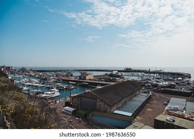 Ramsgate, Kent | UK -  2021.05.29: The View Of Port Of Ramsgate Closed On Bank Holiday Weekend