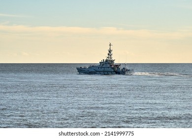 Ramsgate, United Kingdom - December 9, 2021: The UK Border Force Cutter, Vigilant Out At Sea