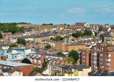 RAMSGATE, UNITED KINGDOM - Sep 10, 2022: An Aerial View Of Modern Buildings In Ramsgate, Kent, UK