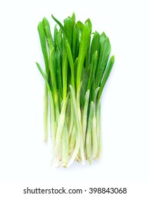 Ramson (wild Garlic) On A White Background