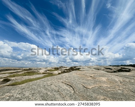 Ramsvik with a mountain and incredibly clouds 