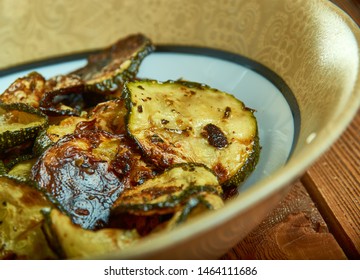 Ranch Zucchini Chips, Toss Zucchini With Oil Then Toss In Ranch Seasoning, Oregano, Salt, And Pepper. 