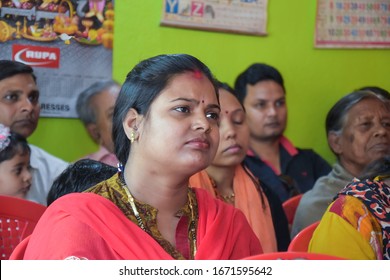 Ranchi, Jharkhand, India - March 09 2020 : Woman In Deep Concerned For Their Child's Future, Seriously Listening To The Teacher During Parent Teacher Meeting. Indian Paren Teacher Meeting Concept.