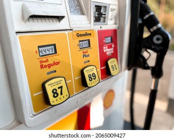 Rancho Cucamonga, California United States - September 3rd, 2021: Shell High Gas Prices In Southern California In Summer 2021. 