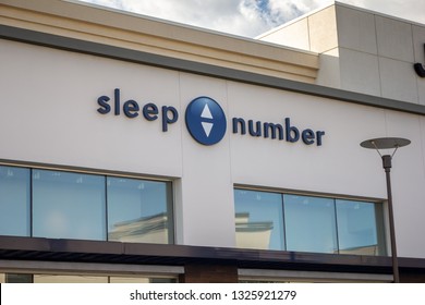 Rancho Cucamonga, California/United States - 2/22/19: A Store Front Sign For The Custom Mattress Retail Store Known As Sleep Number