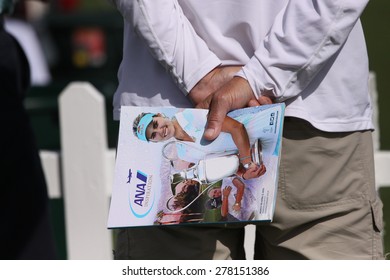 RANCHO MIRAGE, CALIFORNIA - APRIL 01, 2015 : Spectators At The ANA Inspiration Golf Tournament On LPGA Tour, April 01, 2015 At The Mission Hills Country Club, Rancho Mirage, CA