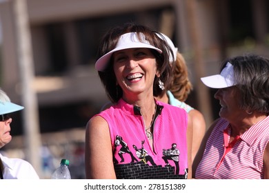 RANCHO MIRAGE, CALIFORNIA - APRIL 01, 2015 : Spectators At The ANA Inspiration Golf Tournament On LPGA Tour, April 01, 2015 At The Mission Hills Country Club, Rancho Mirage, CA