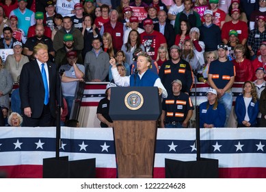 Rand Paul Speaks With President Donald Trump At The Richmond, Kentucky 10.13.18 MAGA Rally 