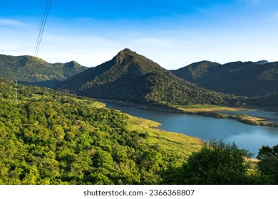 The Randenigala Dam is a large hydroelectric embankment dam at Rantembe, in the Central Province of Sri Lanka.