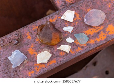 Random Assortment & Collection Of Desert Glass Findings In The Southwest USA