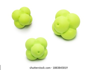 Random bouncing ball isolated on white background. 