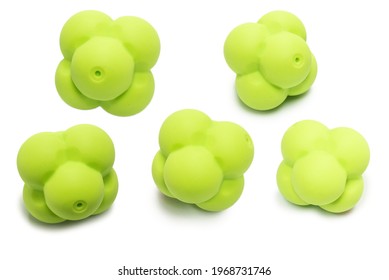 Random bouncing ball isolated on white background. 