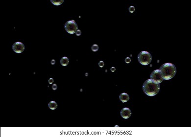 Random Flying Soap Bubbles Isolated On Stock Photo 745955632 | Shutterstock