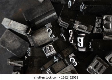 Random letterpress collection for printing - Shutterstock ID 1862452051