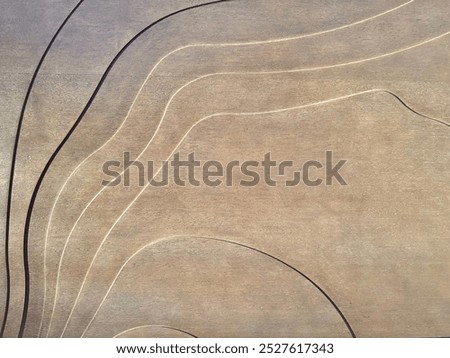 Random multi layer or layered wood panel with waves and curves surfaces, layering concept with random wavy curves shapes. Architecture and interior design finishes, wall panel design.
