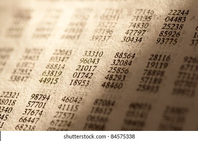 Random numbers in Statistics