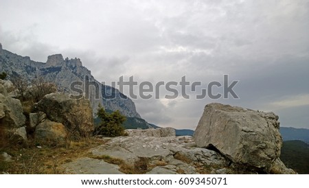 Similar – View from the Rock of Gibraltar across the sea