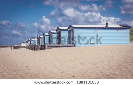 Similar – Foto Bild Strandkabine Sand MEER