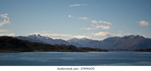 A Range Of Mountains Along The Patagonian Coast.