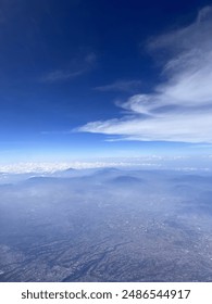 Range of mountains — a view from the sky
