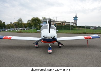 Range Of Ultralight Aircraft For Hobby Flying At Reggio Emilia Airport In Italy On 10 October 2015