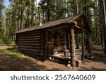 Ranger Cabin At Mary Lake In Remote Yellowstone Wilderness