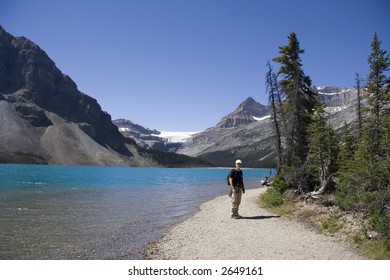 Ranger On Bow Lake - Banff National Park, Canada