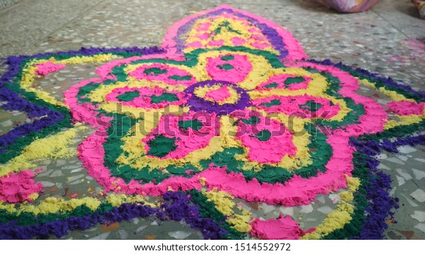 Rangoli Way Decorate Doorway House During Stock Photo Edit Now