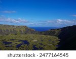 Rano Kau Volcano Crater Lake, Rapa Nui National Park, Easter Island, Chile