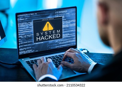Ransomware Malware Attack And Breach. Business Computer Hacked - Shutterstock ID 2110534322