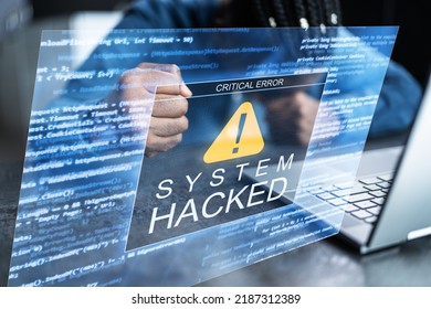 Ransomware Malware Attack And Breach. Business Computer Hacked - Shutterstock ID 2187312389