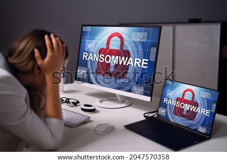 Ransomware Malware Cyber Attack On Business Computer