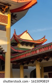 Rantau Panjang, Malaysia - January 14 2020 : Photograph Of Jubli Perak Sultan Ismail Petra Mosque In Kelantan, Malaysia Also Known As Beijing Mosque.