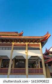 Rantau Panjang, Malaysia - January 14 2020 : Photograph Of Jubli Perak Sultan Ismail Petra Mosque In Kelantan, Malaysia Also Known As Beijing Mosque.