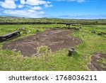 Rapa Nui. Petroglyphs on Easter Island, Chile