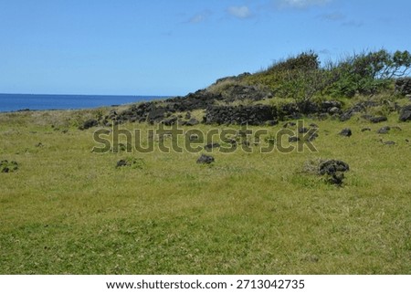 Rapanui, Easter, Island, moai, statues, Pacific, light, golden, sunrise, sunset, magic, mystical, serenity, peace, calm, landscape, ocean, volcanic, heritage, culture, ancient, stone, nature, sky, hor